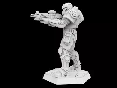 Cyberpunk Soldier 3D Printable Miniature 3D print model