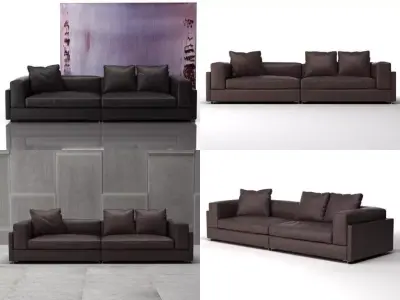 A four different sofas 3D model