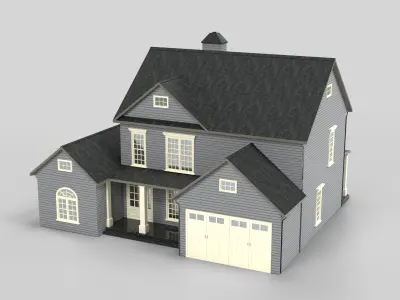 British House Design 06T2 Low-poly 3D model