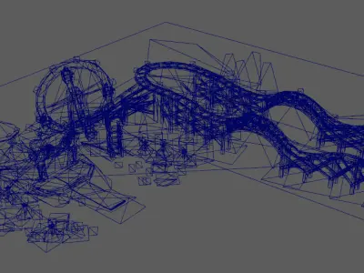 Joker Amusement Park Low-poly 3D model