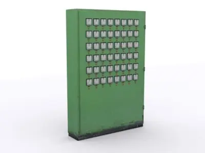 electrical panels Low-poly 3D model