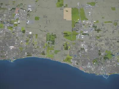 Racine - Wisconsin  Low-poly 3D model