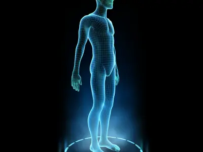Human Hologram Male 3D model