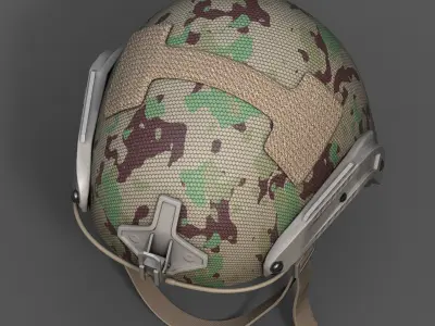 Helmet military combat   Low-poly 3D model