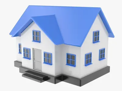 Mini House Low-poly 3D model