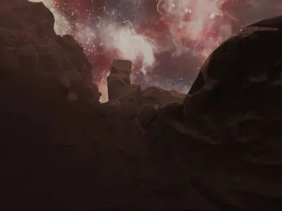 360 starfield crater environment sky Low-poly 3D model