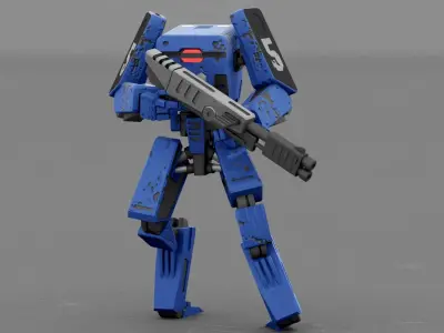 BATTLE DROID X-2000  RIGGED 3D model