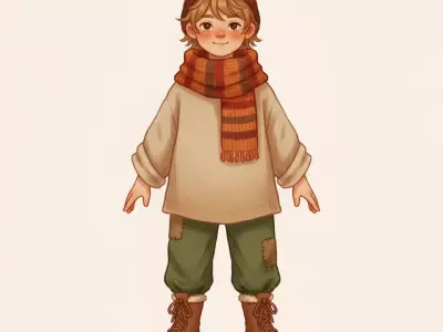 Cozy Village Kid Game Ready 5K 15K 20K Cinematic Low-poly 3D model