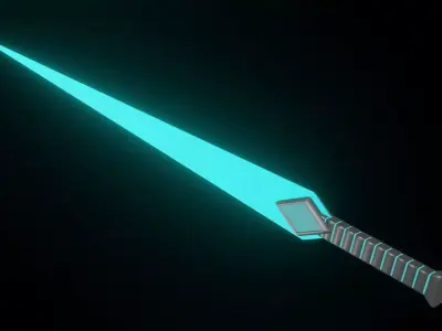 Sci-fi Diamond Blade Sword Model B-1 3D model