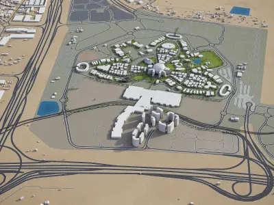 Dubai - Expo 2020 Low-poly 3D model