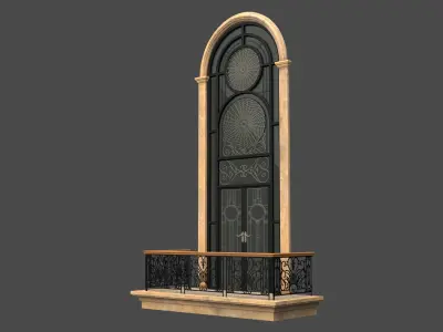 Classic Door  Windows 1 3D model
