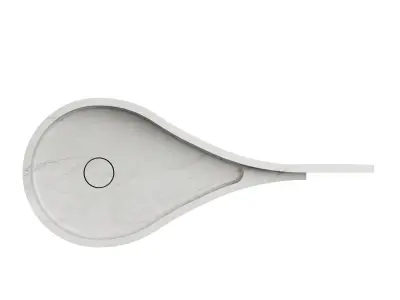 WAVE  Freestanding marble sink Low-poly 3D model