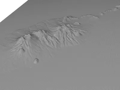 Saint Kitts Island full 3D model terrain 3D model