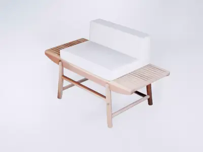 Stylized Modular Outdoor Sofa Unit  3D model