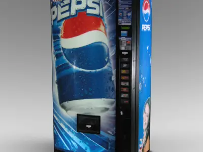 Pepsi Vending Machine Low-poly 3D model
