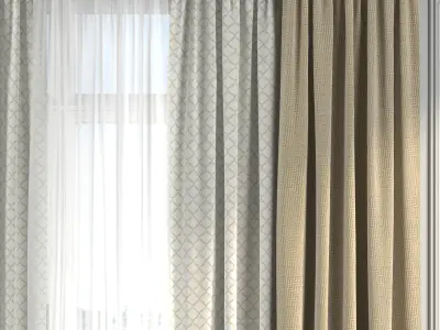 Curtain Set 205 3D model