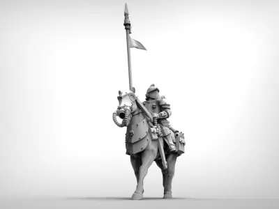 Feudal Guard Shock Cavalry 3D print model