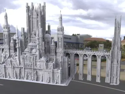 Fantasy city Coronation chambers 3D model