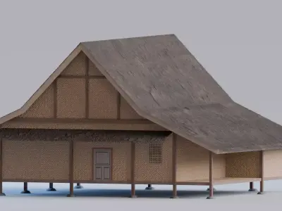 Traditional Houses - Rumah Baduy Low-poly 3D model