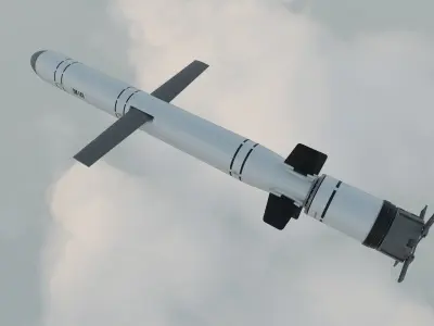 3M-54 Kalibr- 3M14 Biryuza Low-poly 3D model