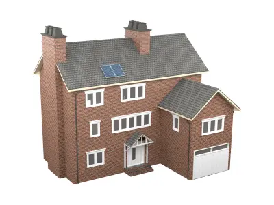 British House Design 01 Low-poly 3D model