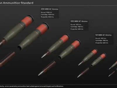 Scifi Ammunition Vehicles Mechs Low-poly 3D model