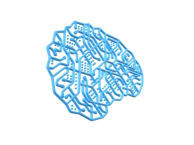 Electronic Circuit Brain v1 002 3D model