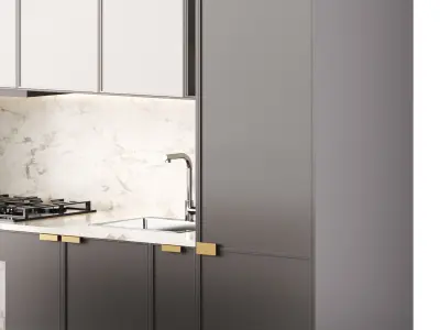 Modern kitchen 04 3D model purchase