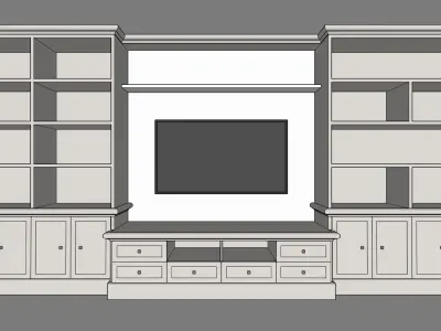 Classic TV Cabinet 3D model