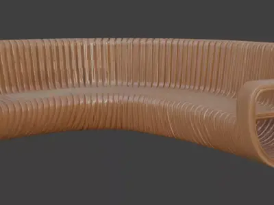 Wooden Park Bench 3D model