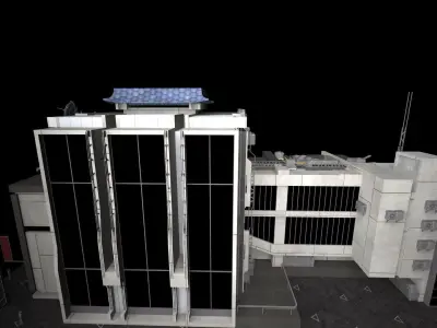 REALISTIC BUILDING  NEW SHANGHAI  HIGH POLY 3D model