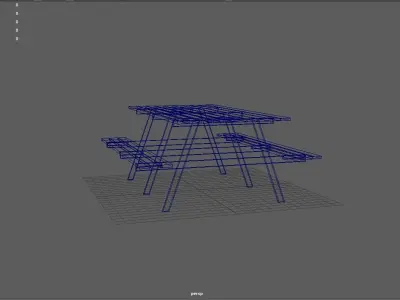 Old Outdoor Table  Free low-poly 3D model