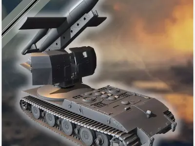 E-100 mit Raketenwerfer V-1 Rakete rear version Entwicklung rock 3D print model