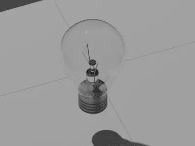light bulb Low-poly 3D model