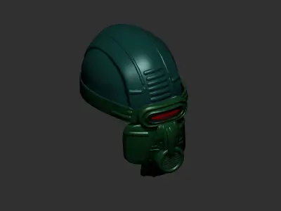 helmet high poly sculpt 3d printable  3D model 122