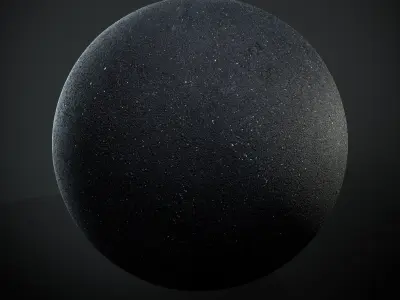 Seamless PBR Scanned Dark Asphalt Area Texture Texture