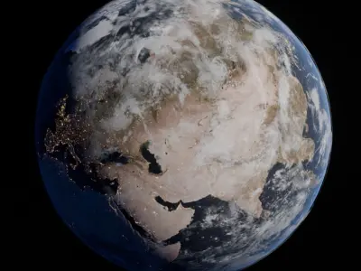 Earth with 6K Textures Free 3D model