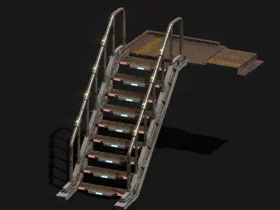 Scifi Stairs 3D model