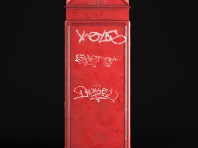 London Telephone Booth 3D model