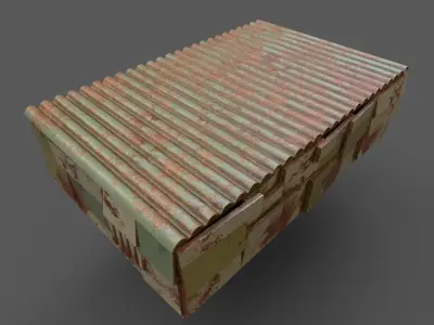 rusty shed Low-poly 3D model