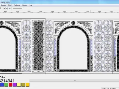 COPTIC VECTOR FOR V-CARVING Low-poly 3D model