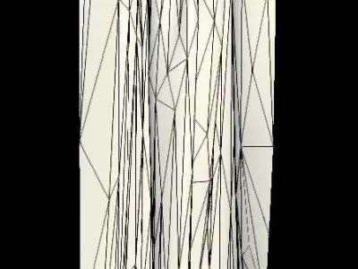 Curtain shower Low-poly 3D model