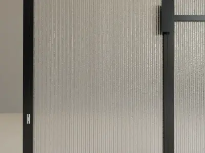 Glass partition door 101 Low-poly 3D model