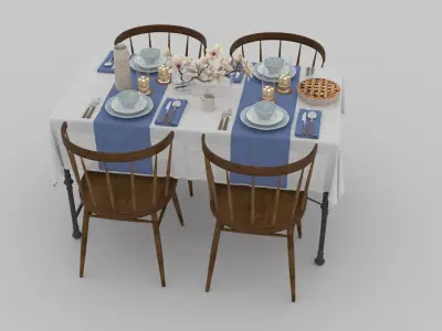 Breakfast Table 3D model