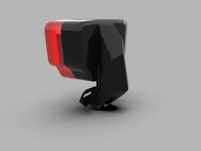 Generic Motorcycle LED Taillights Low-poly 3D model