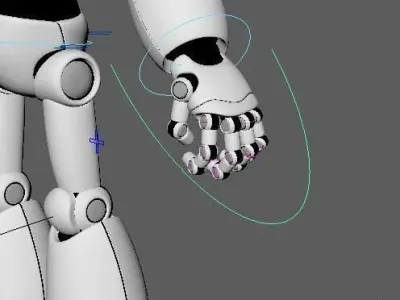 Robot Rigged 3D model Low-poly 3D model