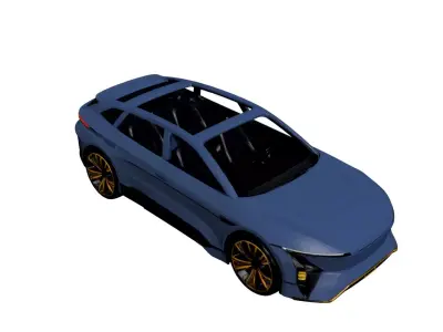 Generic Futuristic Modern SUV Next-Gen Urban Vehicle 06 3D model