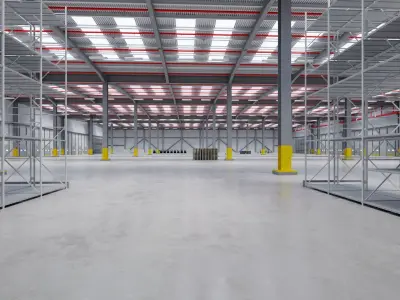 Industrial Warehouse Interior 7 Low-poly 3D model