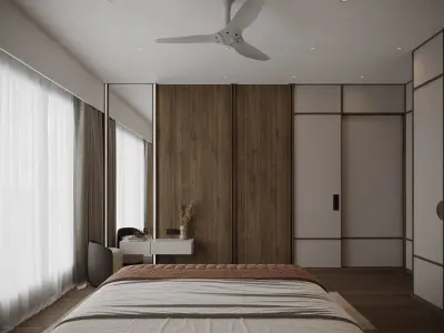 Bedroom interior scene 3D model 3D model get