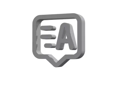 3d answer alt Low-poly 3D model